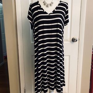 Lane Bryant striped midi dress